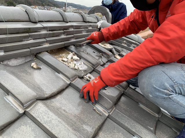 葺き土(ふきど)の均一化