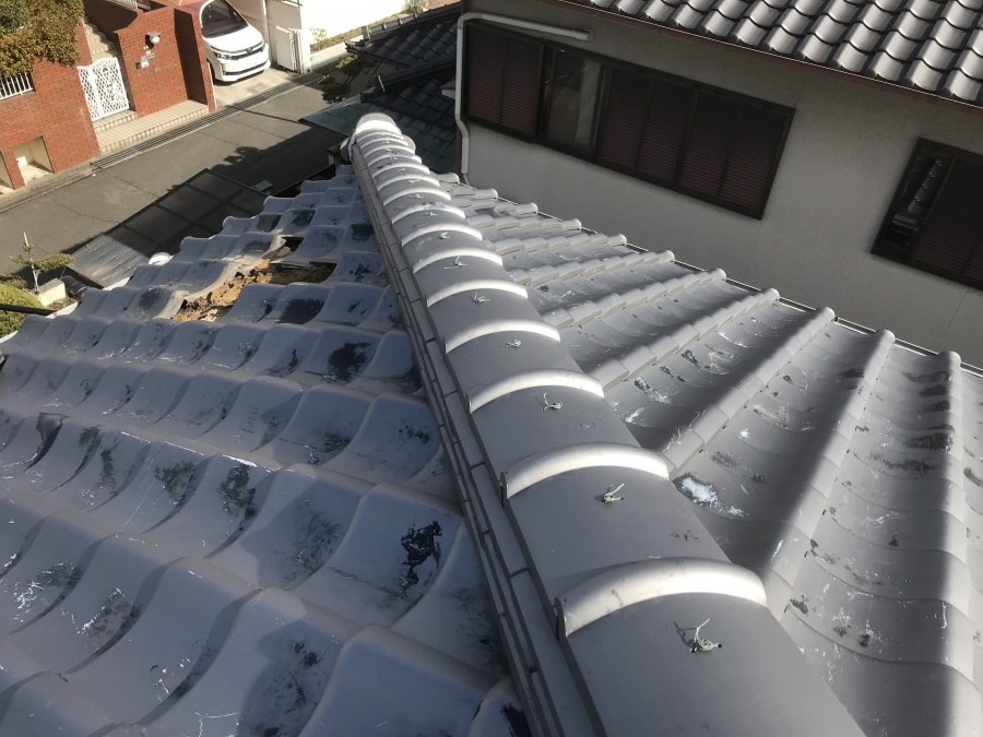 瓦屋根の隅棟